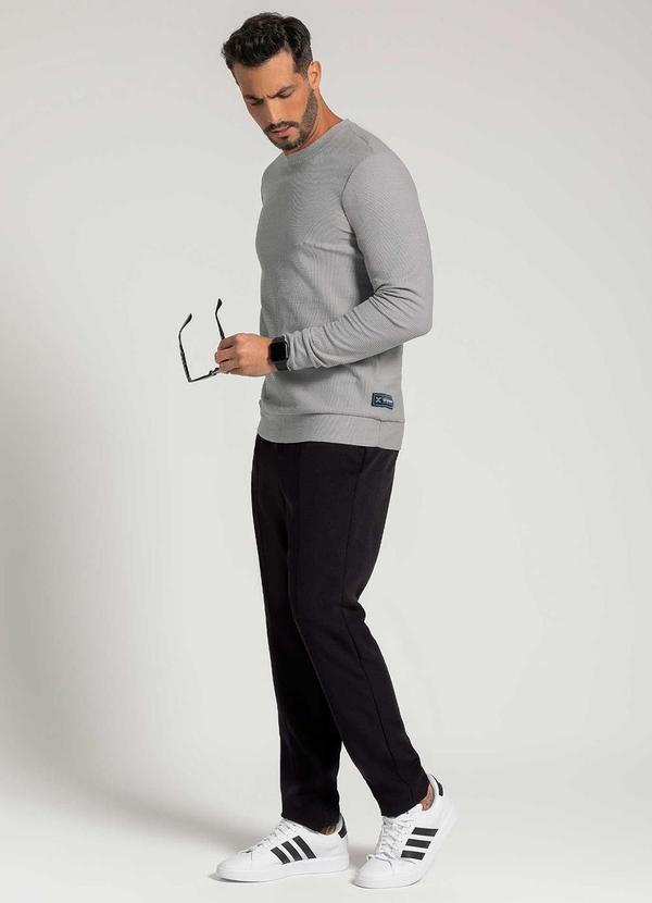 Exco - Suéter Masculino com Etiqueta Cinza 2