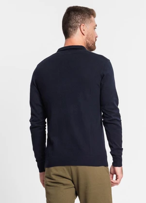 Diametro - Suéter Masculino em Tricot Azul - DIAMETRO