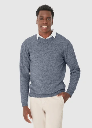 Malwee - Suéter Masculino em Tricot Cinza - MALWEE