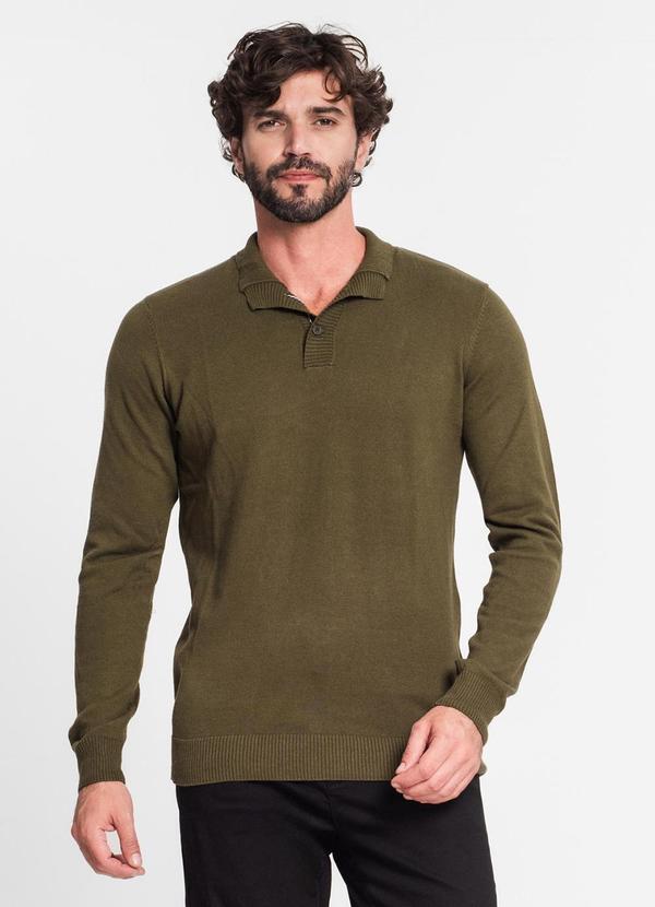 Diametro - Suéter Masculino em Tricot Verde
