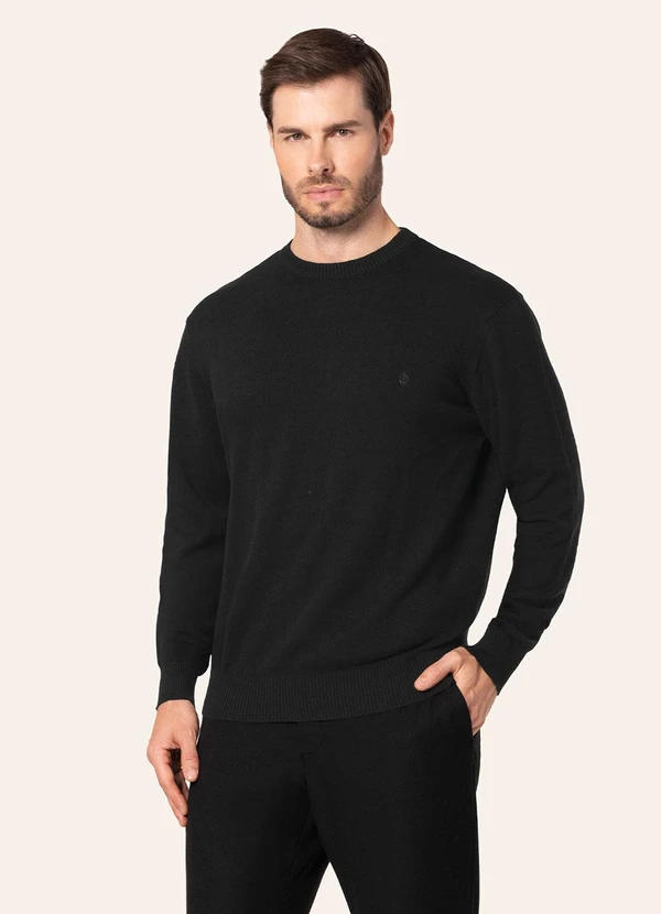 Diametro - Suéter Masculino Tricot Preto