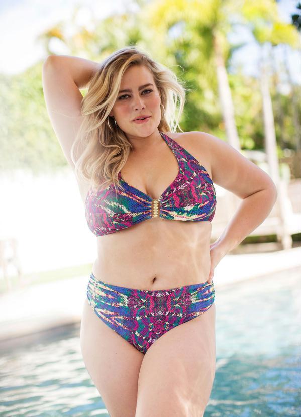 bonprix - Biquíni Calcinha Estampado Cobra Rosa 6