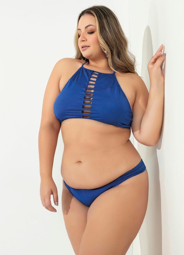 Outlet - Calcinha Biquíni Azul com Elástico 5