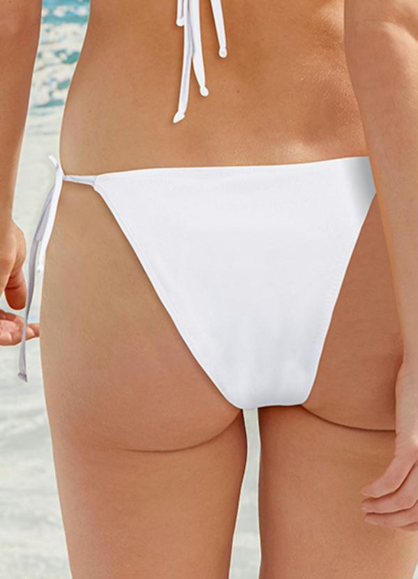 Outlet - Calcinha Biquíni com Amarração Branco 2