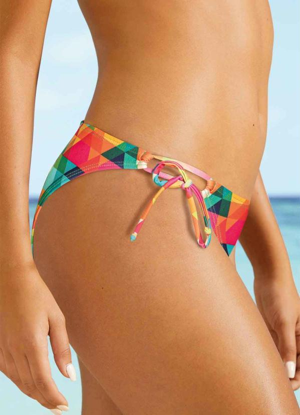 Outlet - Calcinha Biquíni Geo Triângulos com Amarração 3