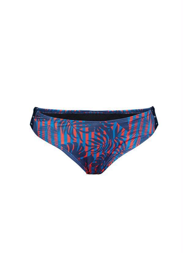 Outlet - Calcinha Biquíni Listras Folhas com Tiras 2
