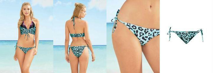 Calcinha Biqu�ni On�a com Amarra��o