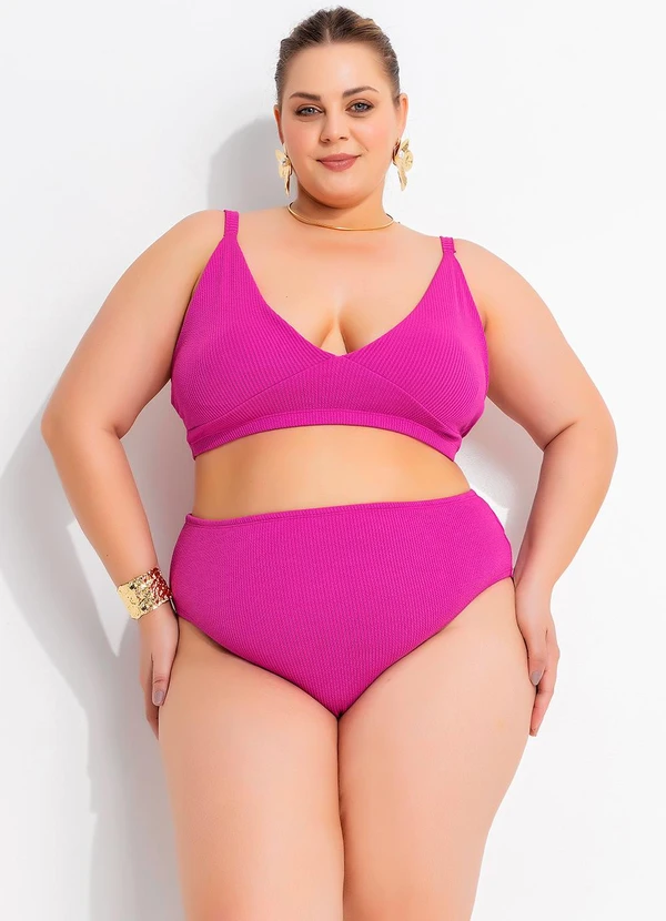 Marguerite - Calcinha Biquíni Pink em Canelado Texturizado 8