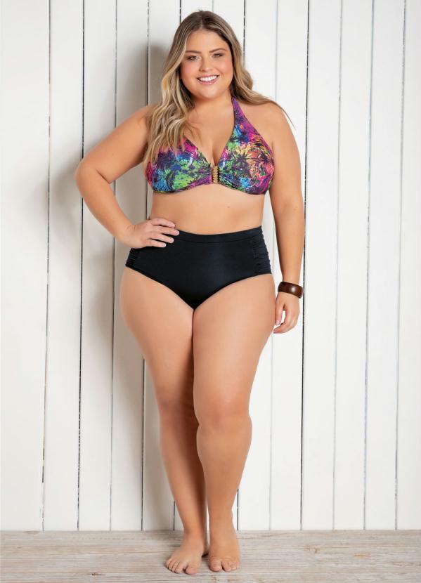 Bimini - Calcinha Biquíni Preta com Drapeado nas Laterais 3