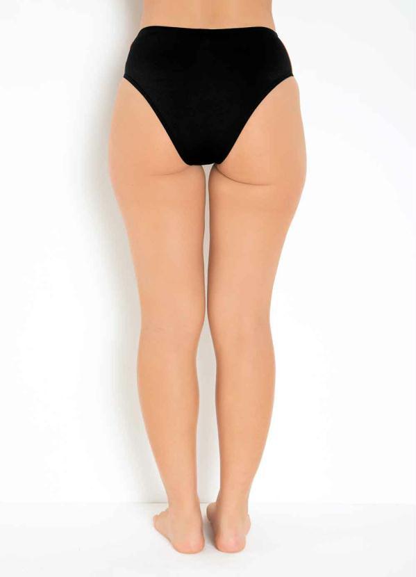 Alma Dolce - Calcinha Biquíni Preto e Laranja com Recorte 4