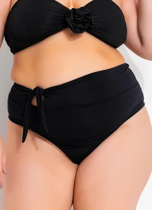 Marguerite - Calcinha Biquíni Preto em Poliflex - MARGUERITE