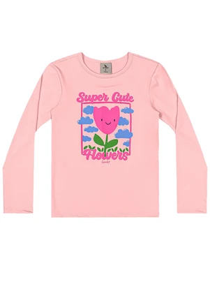 Quimby - Biquíni com Flores Infantil Rosa - QUIMBY