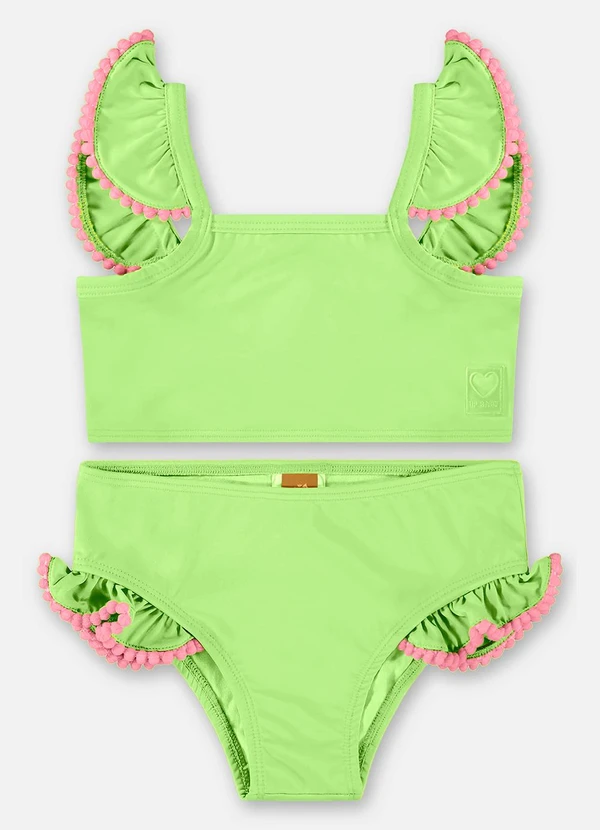 Up Baby - Biquíni com Top e Calcinha Fps+50 Verde