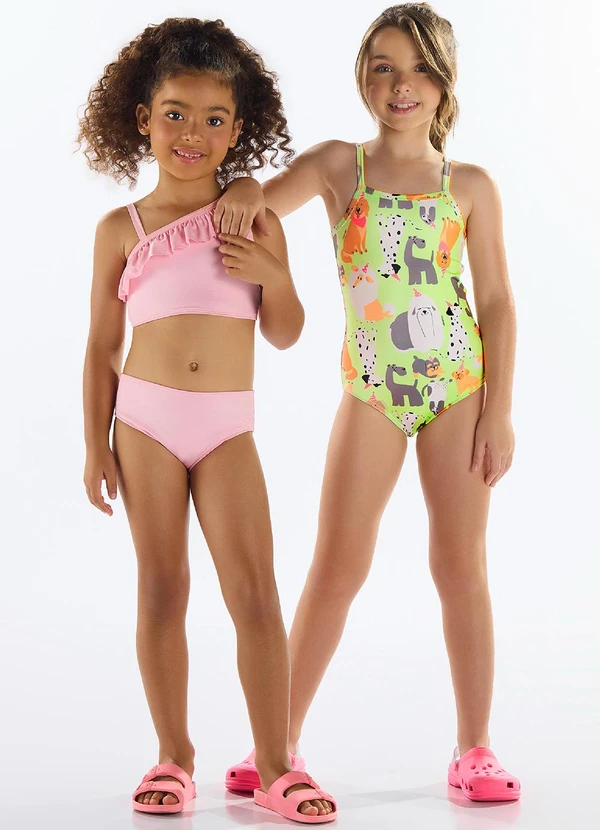 Quimby - Biquíni Fps +50 Glitter Menina Rosa 2