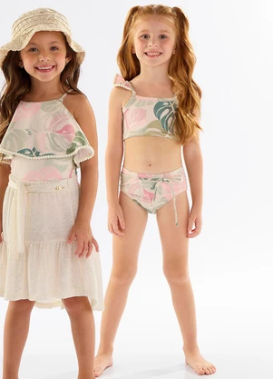 Up Baby - Biquíni Infantil com Proteção Fps+50 Bege - UP BABY