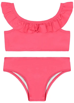 Biquíni Infantil em Malha Lisa Uv Dry Quimby Rosa - QUIMBY