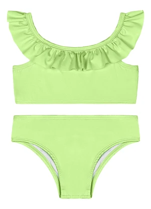 Biquíni Infantil em Malha Lisa Uv Dry Quimby Verde - QUIMBY