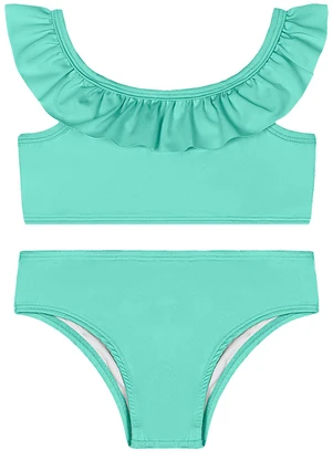 Quimby - Biquíni Infantil em Malha Lisa Uv Dry Verde - QUIMBY