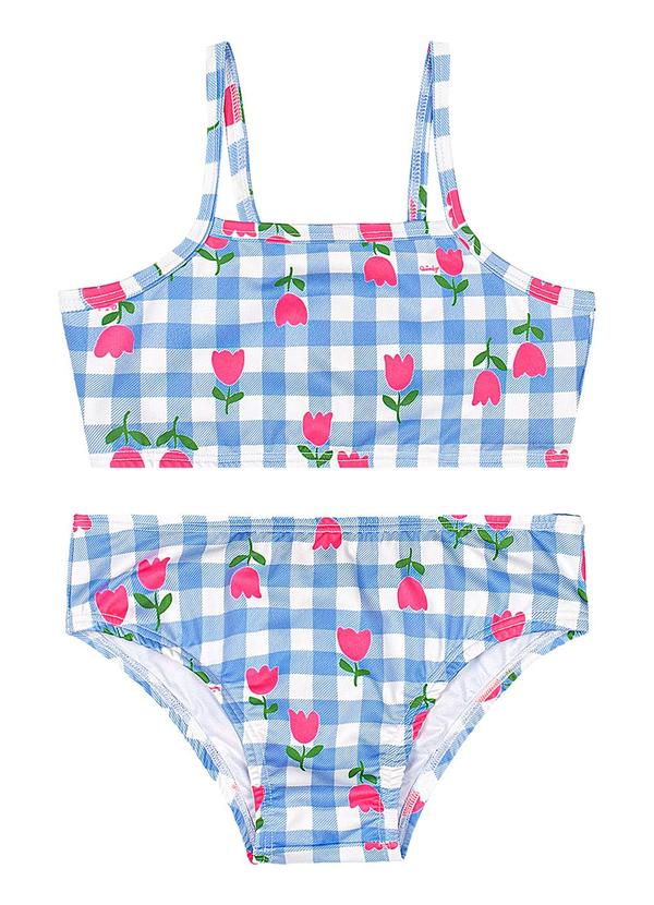 Quimby - Biquíni Infantil em Malha Uv Dry Azul