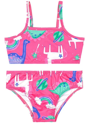 Quimby - Biquíni Infantil em Malha Uv Dry Rosa - QUIMBY