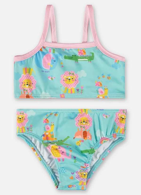 Up Baby - Biquíni Infantil Fps+50 com Forro Azul
