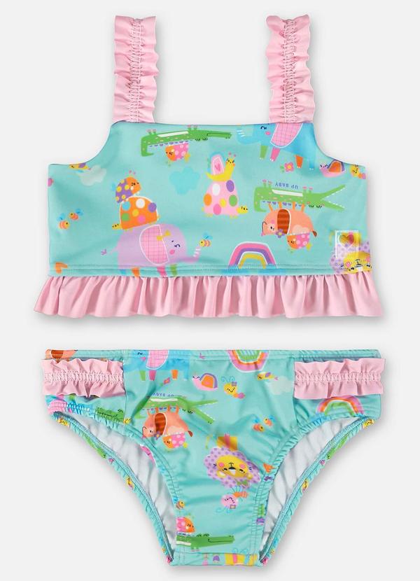 Up Baby - Biquíni Infantil Fps+50 com Forro Azul