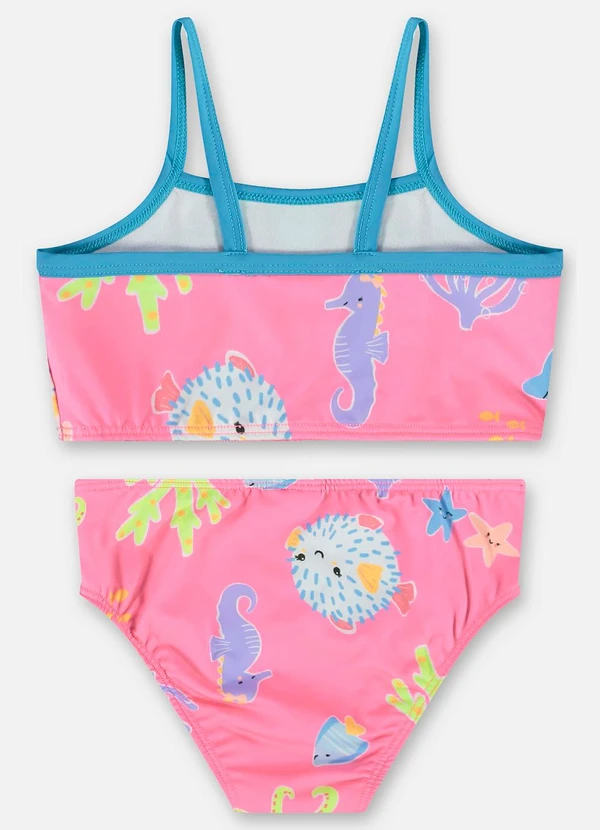 Up Baby - Biquíni Infantil Fps+50 com Forro Rosa 2