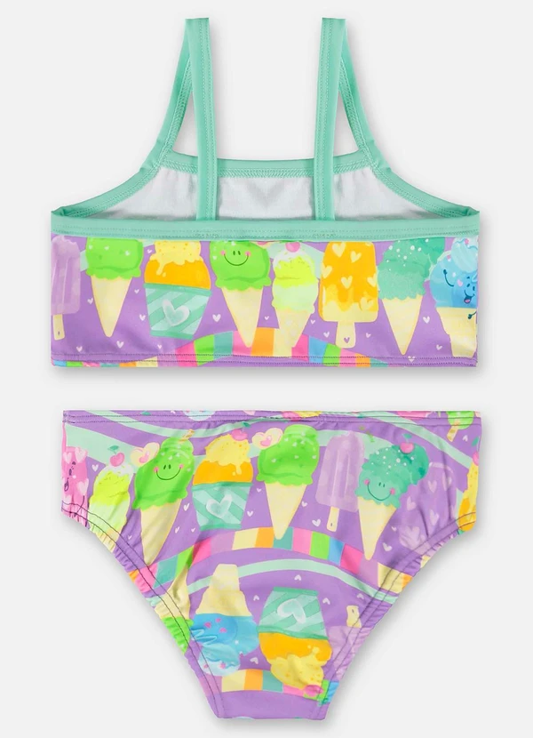 Up Baby - Biquíni Infantil Fps+50 com Forro Roxo 2