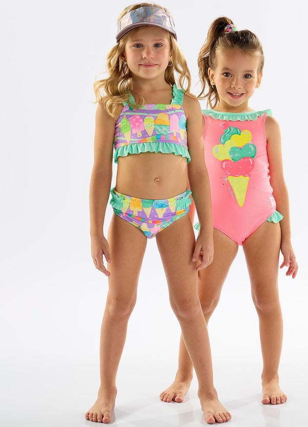 Up Baby - Biquíni Infantil Fps+50 com Forro Roxo 1