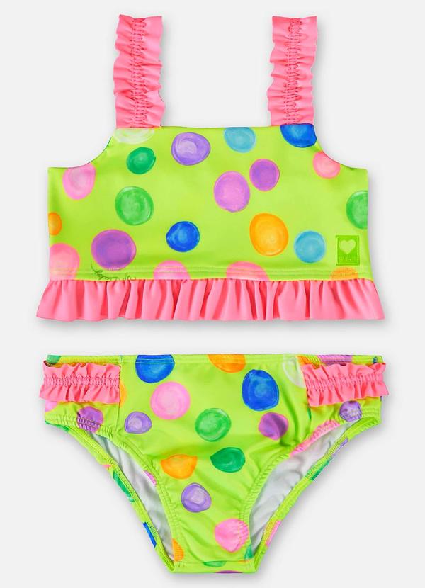 Up Baby - Biquíni Infantil Fps+50 com Forro Verde