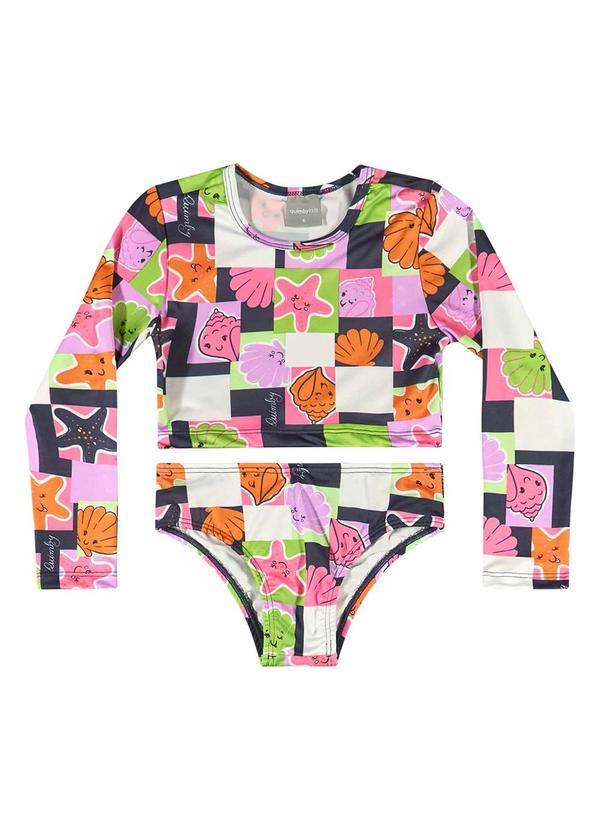 Quimby - Biquíni Manga Longa com Fps +50 Azul