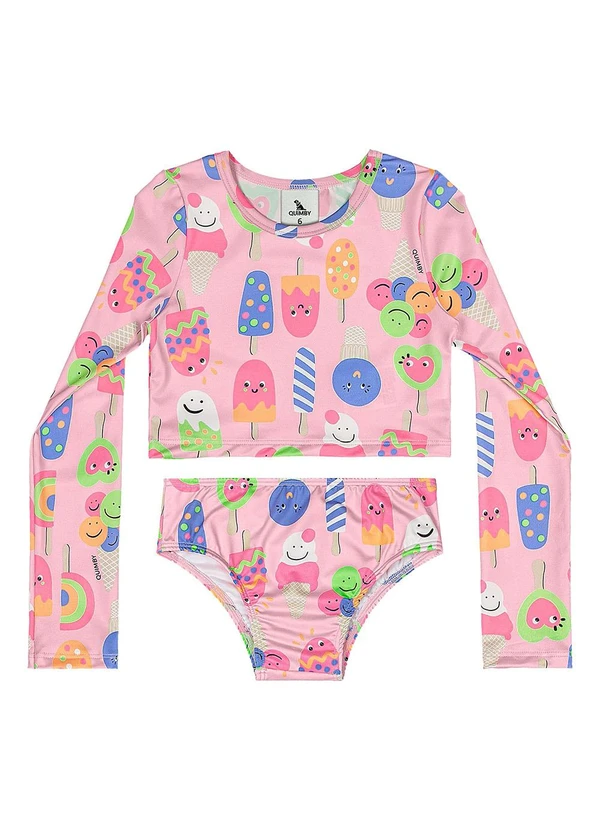 Quimby - Biquíni Manga Longa com Fps +50 Rosa 1