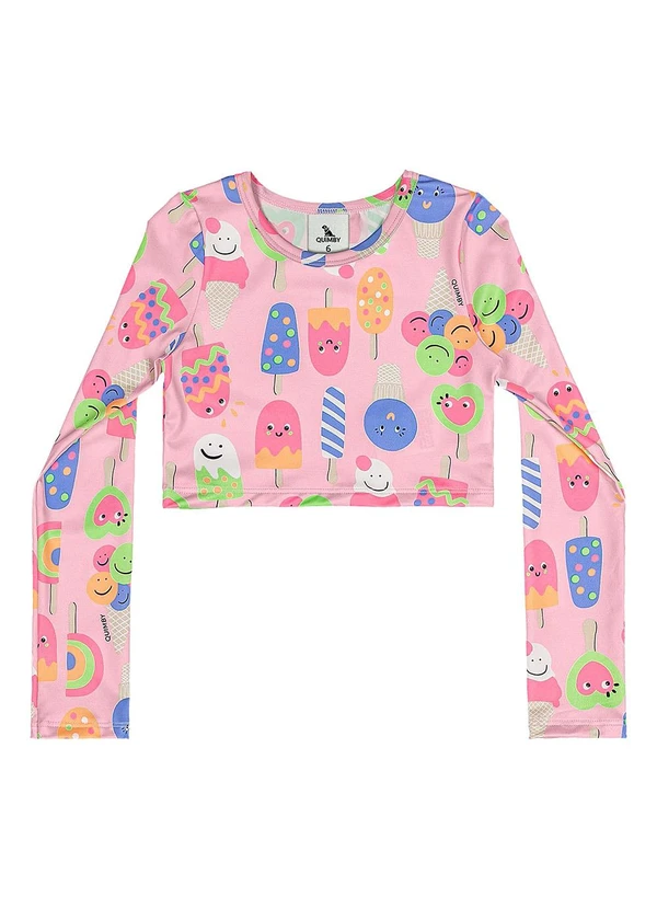 Quimby - Biquíni Manga Longa com Fps +50 Rosa 2