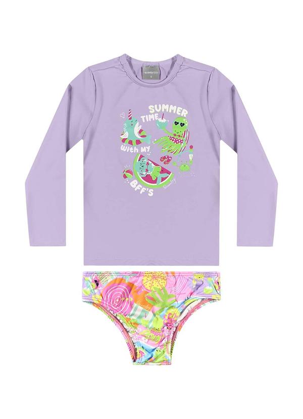 Quimby - Biquíni Manga Longa com Fps +50 Roxo