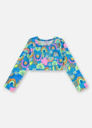 Biquíni Manga Longa Fps+50 Forro Up Baby Azul - UP BABY
