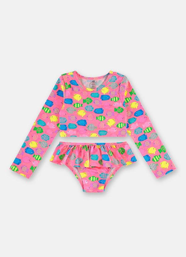 Up Baby - Biquíni Manga Longa Fps+50 Forro Rosa 2