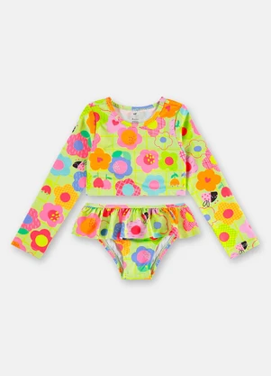 Up Baby - Biquíni Manga Longa Fps+50 Forro Verde - UP BABY