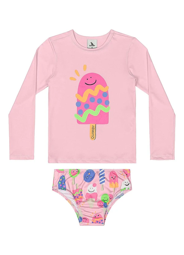 Quimby - Biquíni Manga Longa Fps +50 Rosa 2