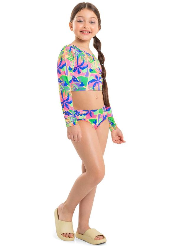 Gloss - Biquíni Manga Longa Infantil Amarelo