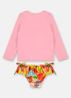 Up Baby - Biquíni Manga Longa Infantil Fps+50 Rosa - UP BABY