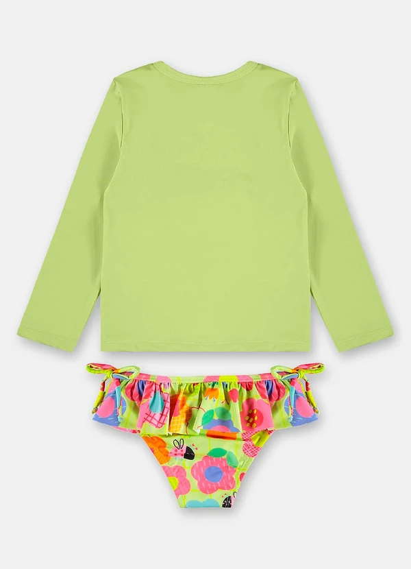 Up Baby - Biquíni Manga Longa Infantil Fps+50 Verde 3