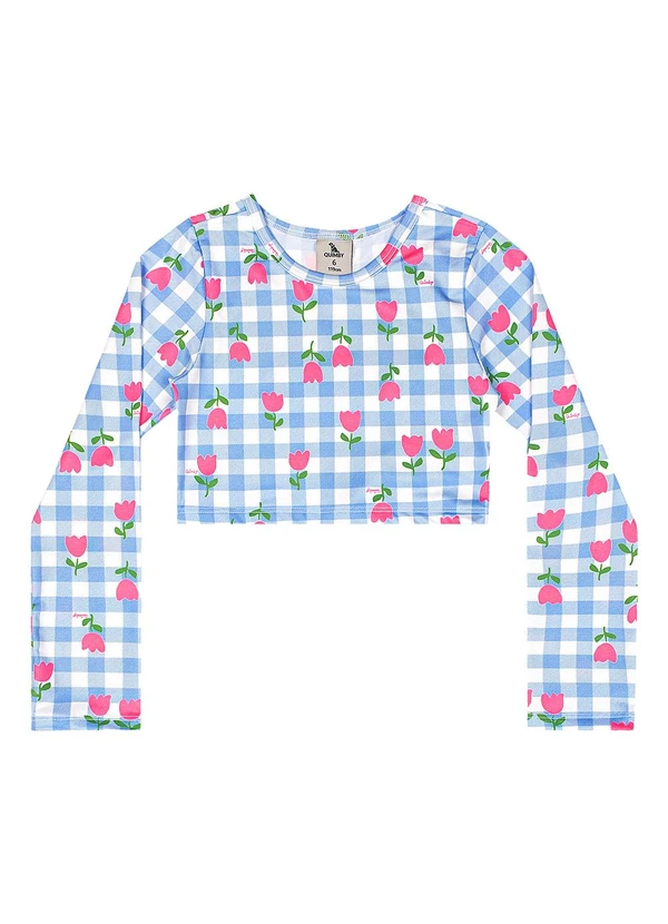 Quimby - Biquíni Manga Longa Infantil Uv Dry Azul 2