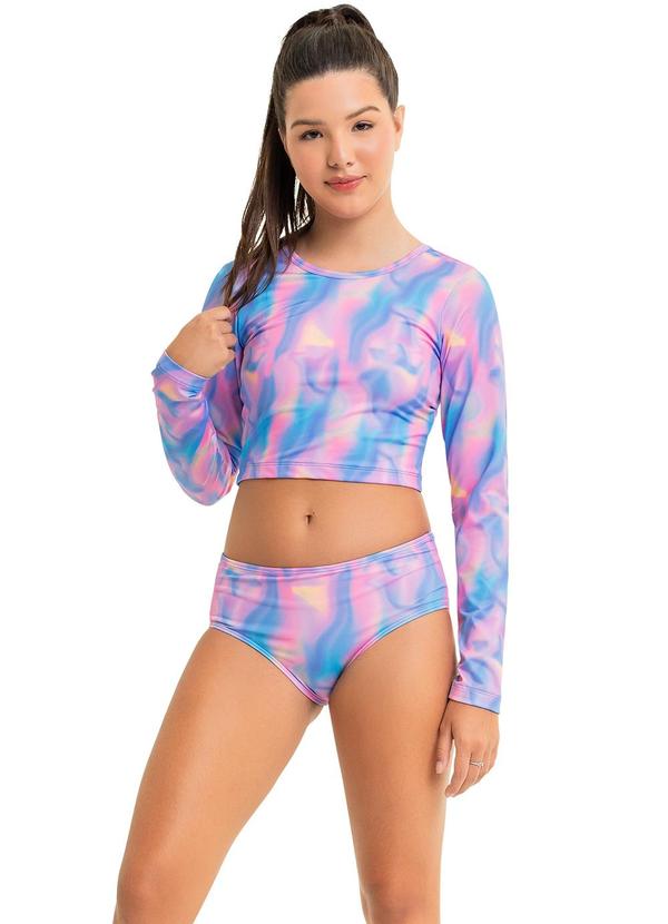 Gloss - Biquíni Manga Longa Juvenil com Fps+50 Roxo