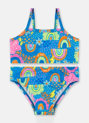 Biquíni Top Calcinha Fps+50 Forrados Up Baby Azul - UP BABY