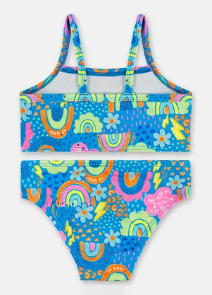 Up Baby - Biquíni Top Calcinha Fps+50 Forrados Azul - UP BABY