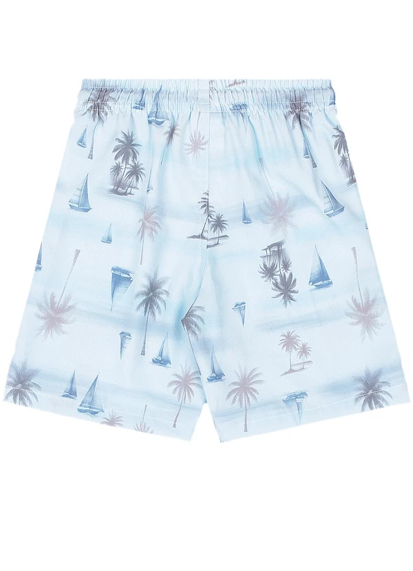 Quimby - Conjunto Camiseta Bermuda Tropical Quimby Cinza 6