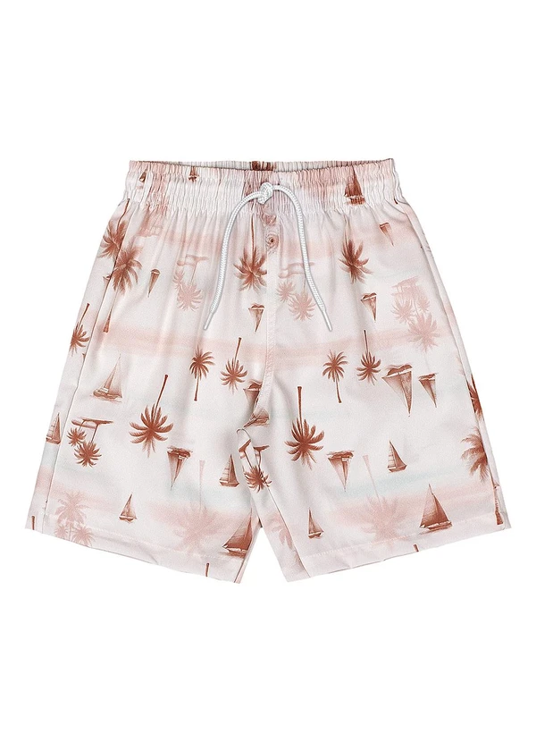 Quimby - Conjunto Camiseta Bermuda Tropical Marrom 4