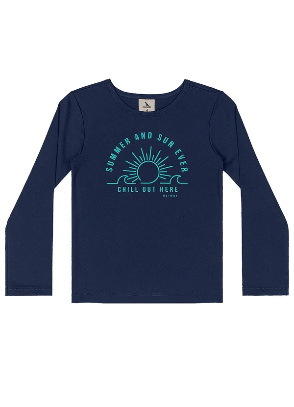 Quimby - Conjunto Camiseta Uv e Sunga Boxer Azul 3