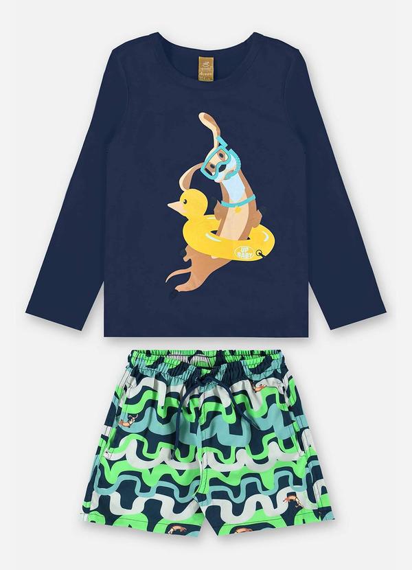 Up Baby - Conjunto de Praia Fps+50 Azul