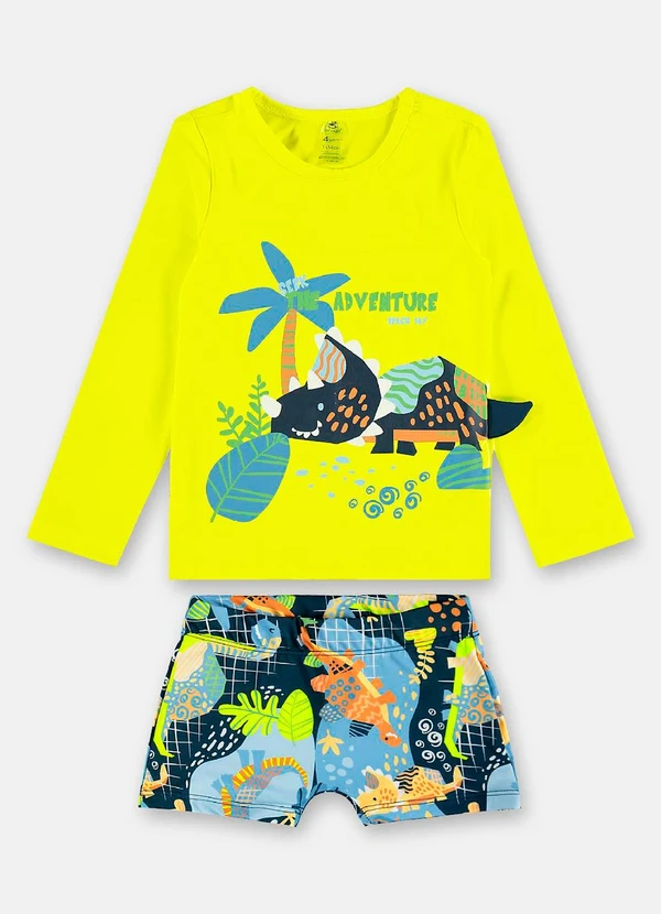 Up Baby - Conjunto de Praia Infantil Menino Amarelo